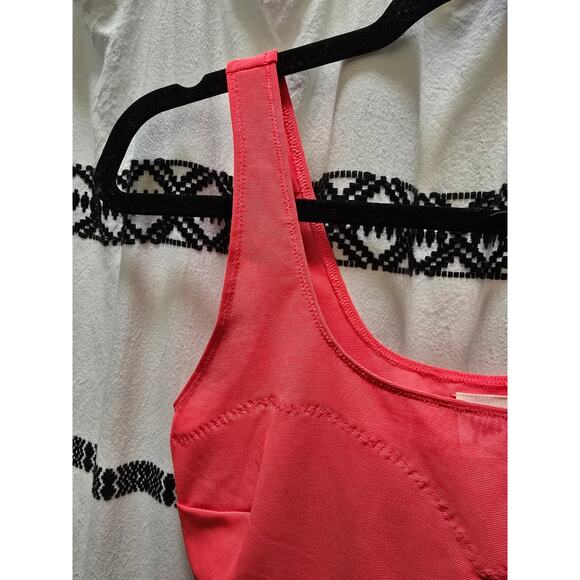 NWT Yitty Mesh Me Smoothing Midi Bralette hot pink mesh shapeware size large - Picture 3 of 10
